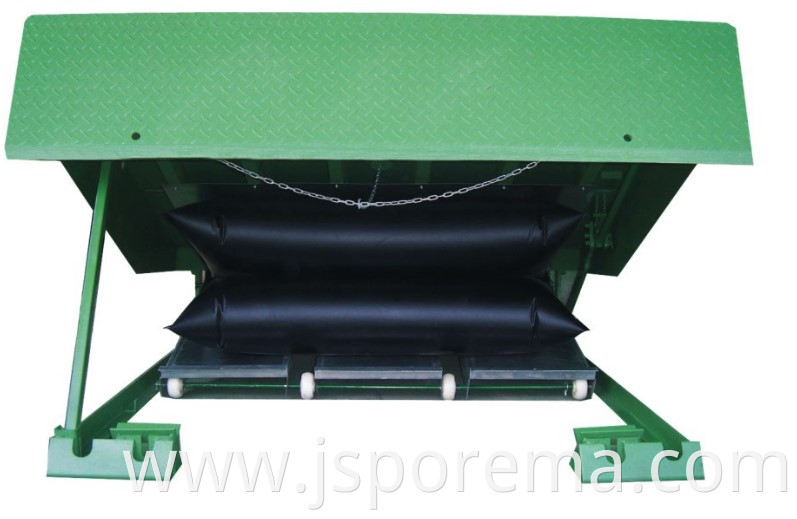 Air bag dock leveler